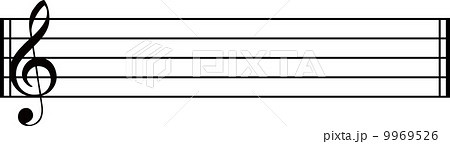 五線譜 ト音記号の写真素材