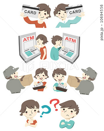 銀行振込 銀行振り込み アイコン ベクターの写真素材