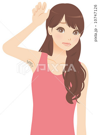 腋毛のイラスト素材