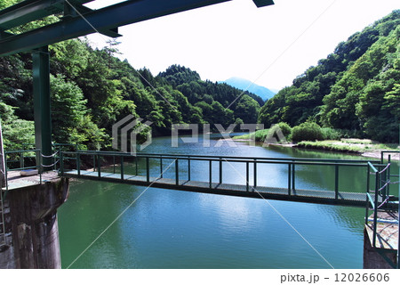 奥相模湖の写真素材