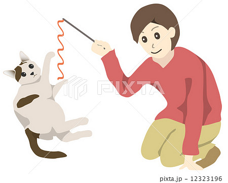 ヒモ遊びのイラスト素材