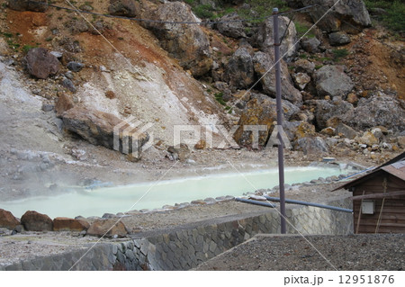 万座温泉 湯畑 草津温泉 嬬恋村の写真素材