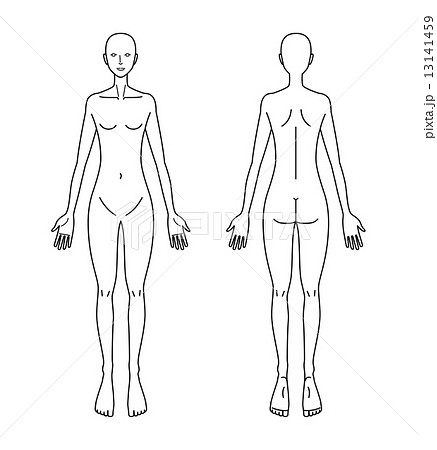 人体図のイラスト素材