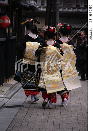 舞妓さん 後姿の写真素材