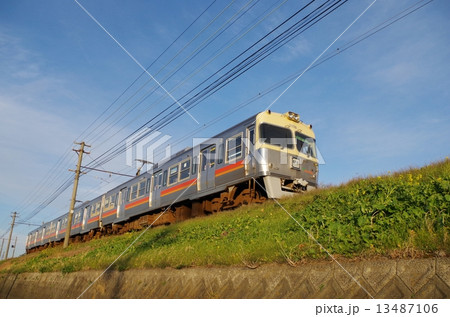 伊予鉄道郡中線の写真素材