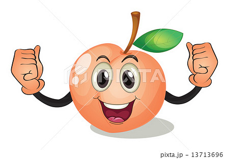 すっぱい顔 実 キャラクターのイラスト素材 Pixta