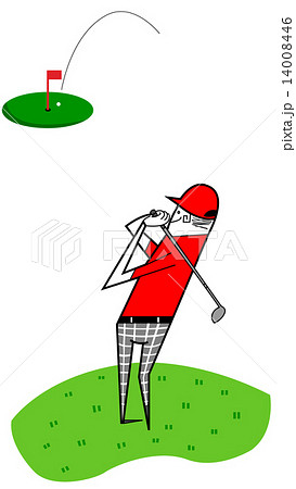ゴルフ ゴルフクラブ 趣味 可愛いのイラスト素材