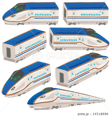 新幹線 かがやき 電車 乗り物のイラスト素材