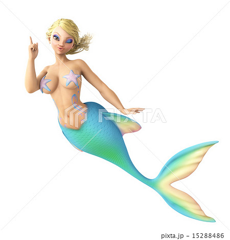 人魚 マーメイド 美容 ポニーテールのイラスト素材