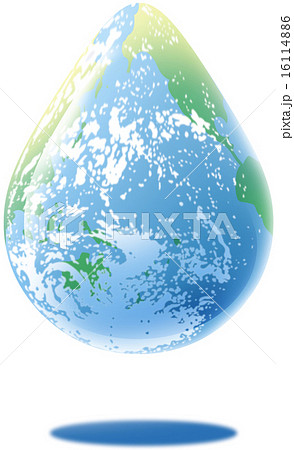 地球 水滴 涙 自然環境のイラスト素材