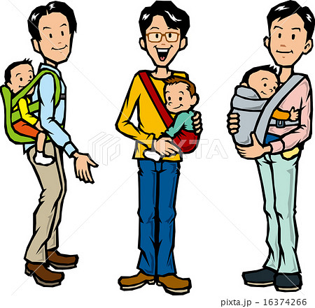 抱っこ紐のイラスト素材