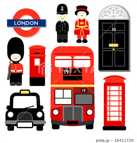 ロンドンバスのイラスト素材