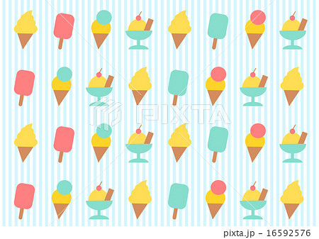 アイス パターン 壁紙 アイスクリームのイラスト素材