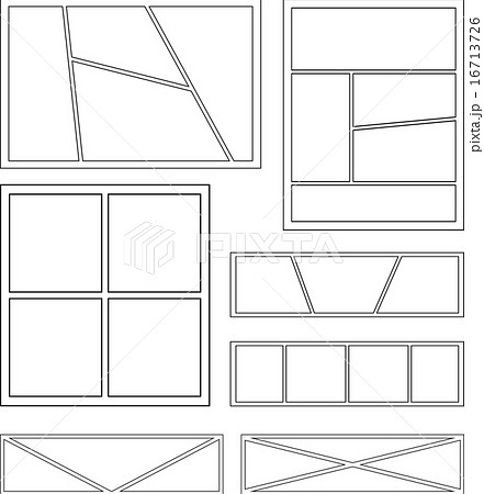 4コマ漫画のイラスト素材