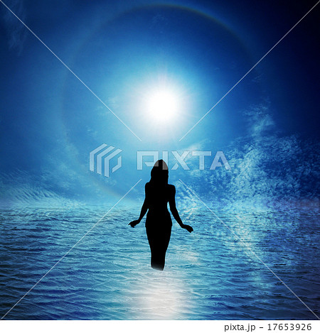 女神降臨のイラスト素材