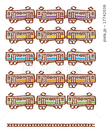電車のセットのイラスト素材 17742036 Pixta