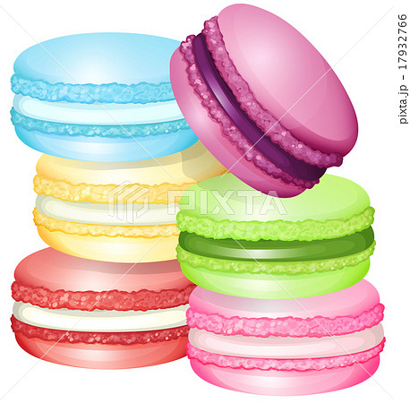 Macaron In Different Flavorsのイラスト素材