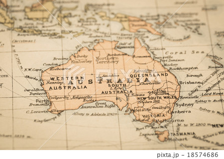 地図 マップ オーストラリア 古地図の写真素材 - PIXTA