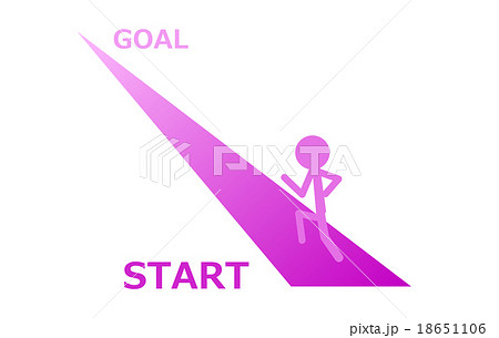 Start Goal 英語のイラスト素材