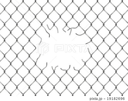 網の目 網目 銀色 フェンスのイラスト素材