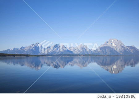 ジャクソン湖の写真素材