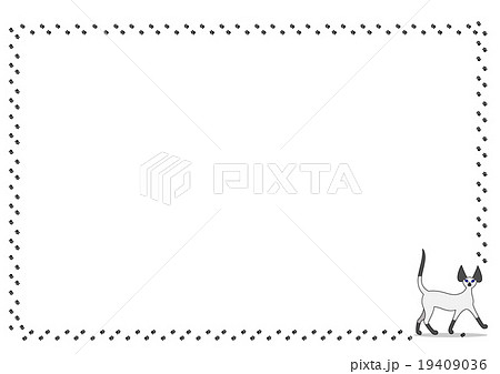 歩く 一匹 横向き 猫のイラスト素材