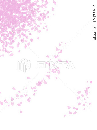 桜吹雪 ピンク 背景パターン 透明感のイラスト素材