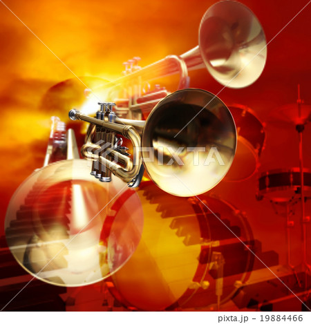 Trumpet トランペット ブラス クール かっこいい マウスピースの写真素材