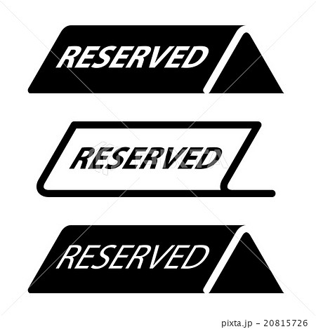 Restaurant Reserved Table Sign Black Iconsのイラスト素材