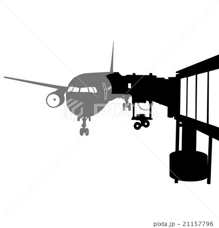 飛行機 タラップ 人影 影のイラスト素材 Pixta
