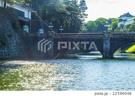 皇居二重橋の写真素材