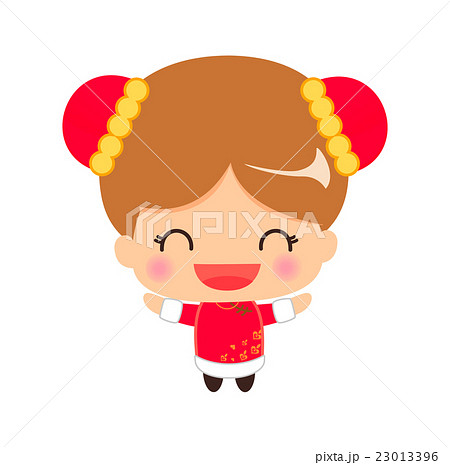 チャイナドレスのイラスト素材