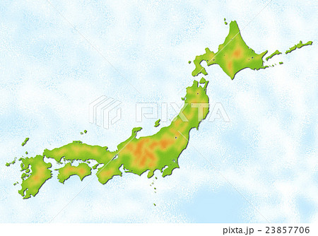 北海道 地図 日本地図 北日本の写真素材