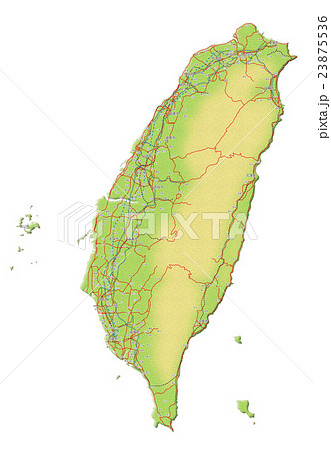 台湾 地図のイラスト素材