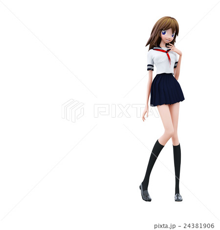 ポーズ 全身 可愛い ｃｇ 女性 アイドルの写真素材