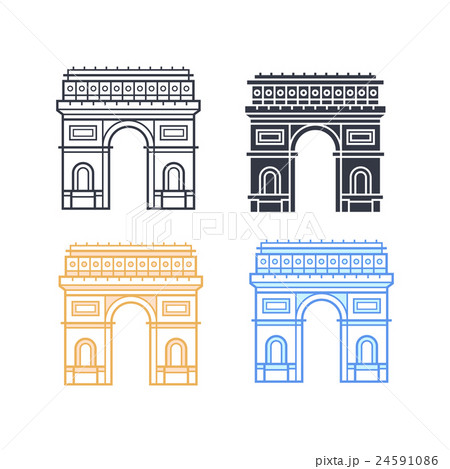 凱旋門的插圖素材集