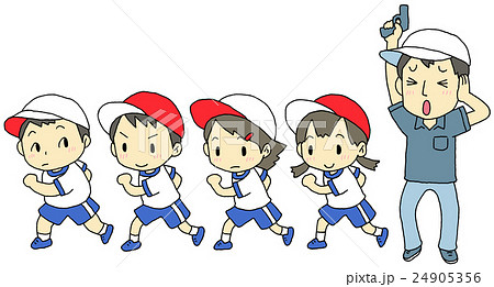 徒競走のイラスト素材