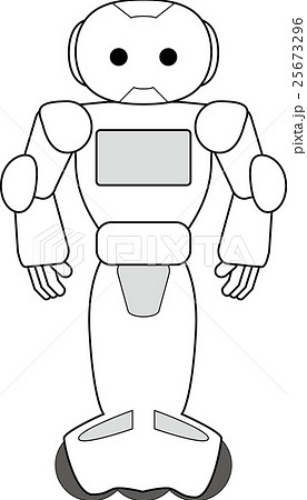 ロボット イラスト 機械 モノクロのイラスト素材 - PIXTA