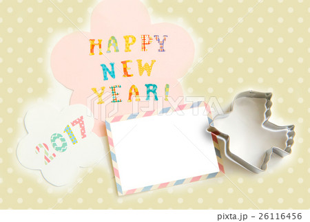 年賀状 17 酉年 切り絵のイラスト素材