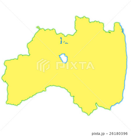 会津地方 地図 福島県地図の写真素材