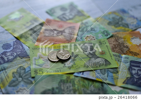 ブルネイ お金 紙幣 硬貨の写真素材 - PIXTA