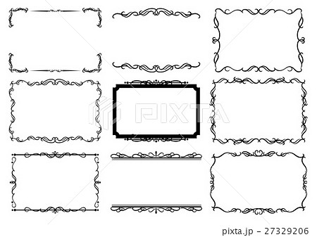 フレーム 枠 シンプルフレーム 飾り枠のイラスト素材