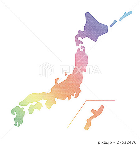 日本地図 日本 地図 かわいいのイラスト素材