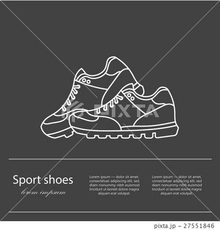 体育館シューズ 絵の写真素材