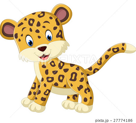 Cute Leopard Cartoonのイラスト素材