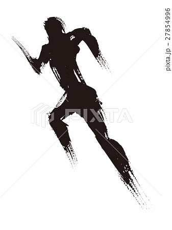 ベクター 陸上競技 100m走 筋肉のイラスト素材