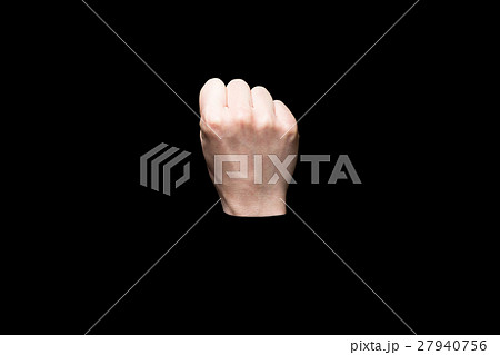 右手 ボディパーツ グーの写真素材