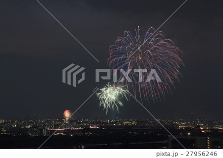 戸田橋花火大会の写真素材