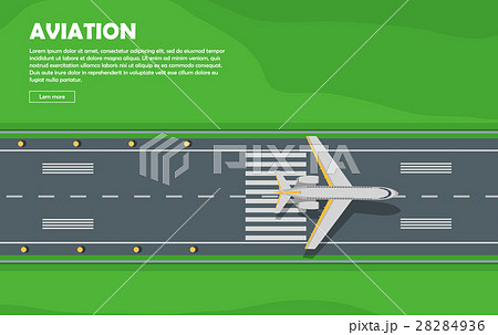 航空 ランウェイ 滑走路 飛翔のイラスト素材