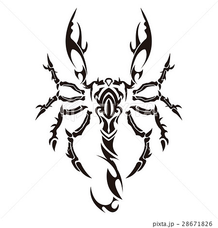 カッコいい蠍のタトゥーのイラスト素材 Pixta